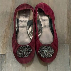 Burgundy Tahari flats
